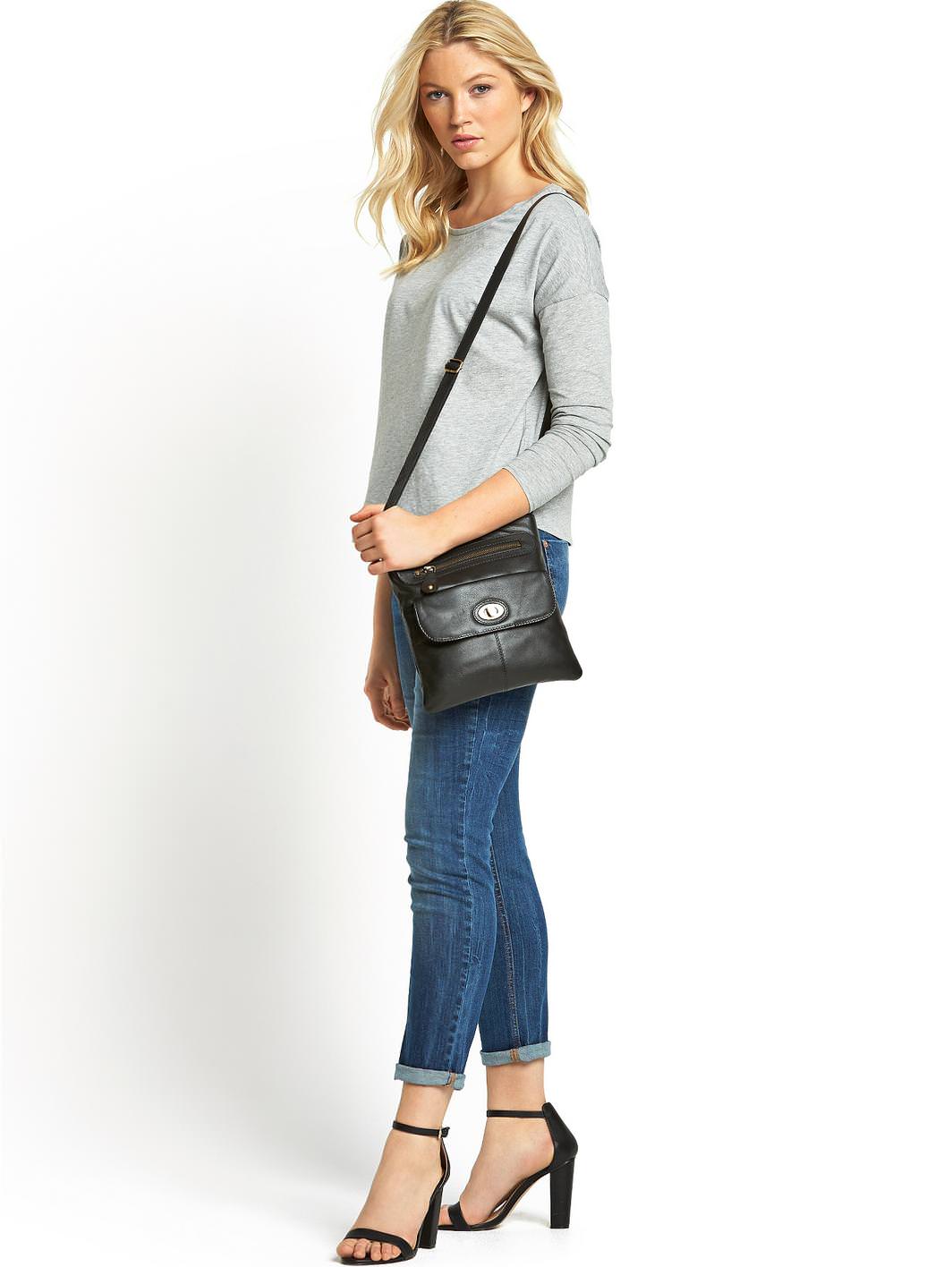 Suzanne Leather Pocket Front Crossbody Bag £26.00 - Very - Image: Very