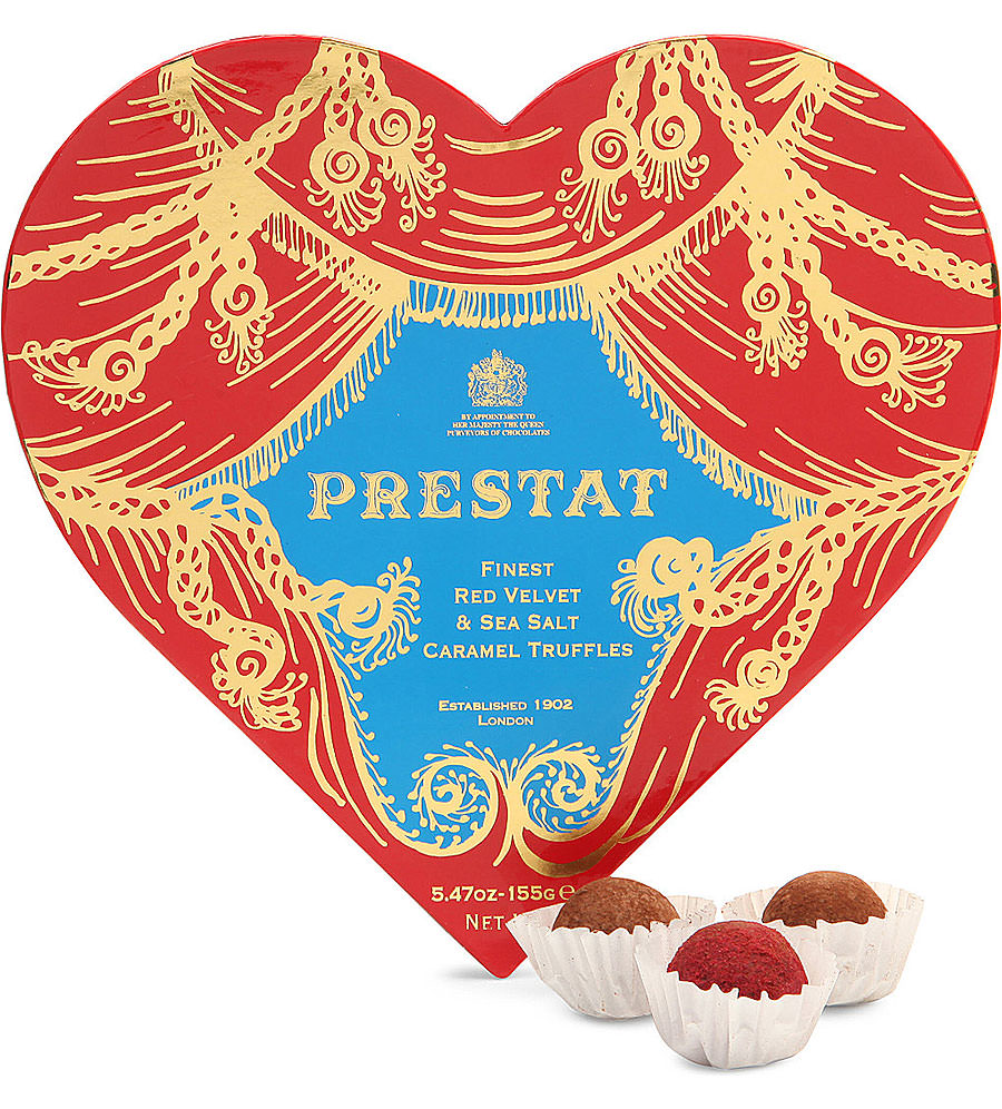 PRESTAT Theatre heart red velvet truffle box - £14.99 - Picture: Selfridges