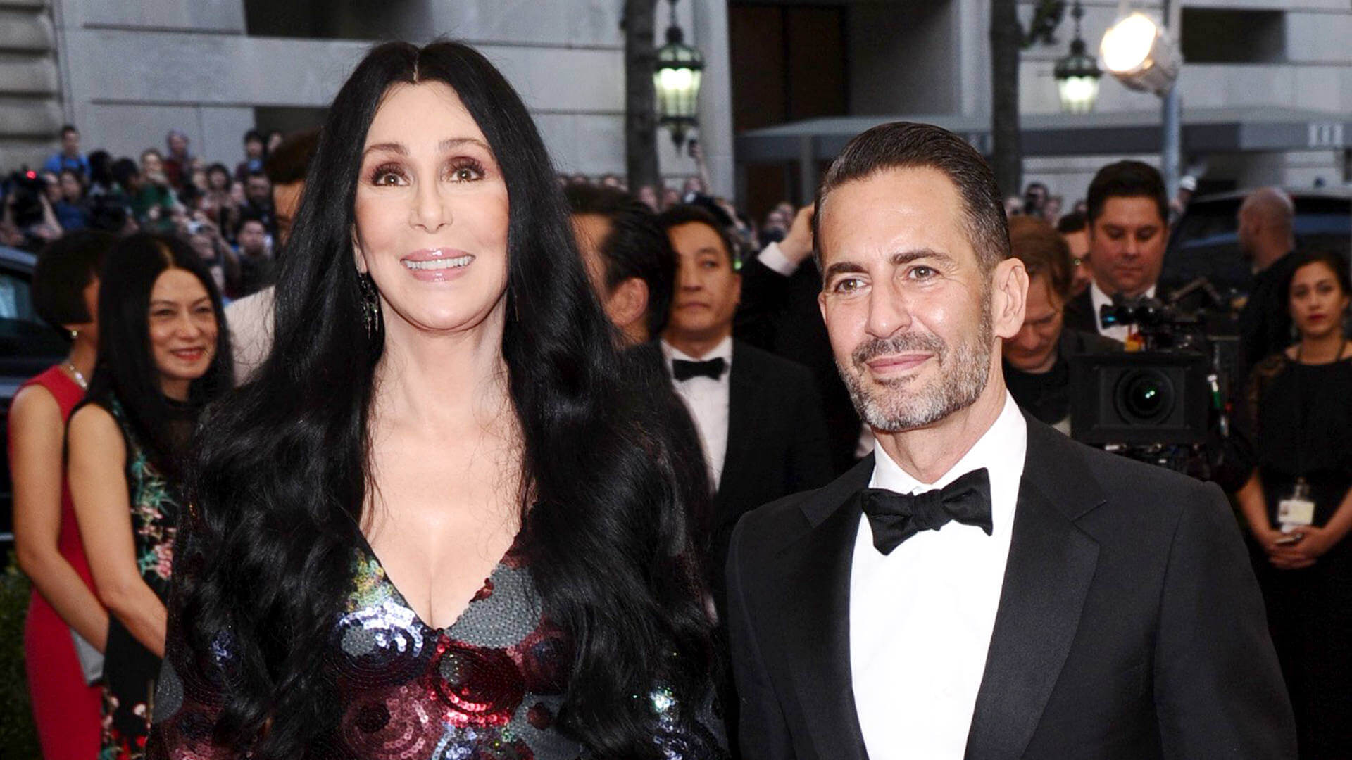 Image: Cher, left, Marc Jacobs