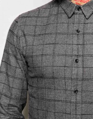 Brushed Woven Check Shirt (Selected Homme)